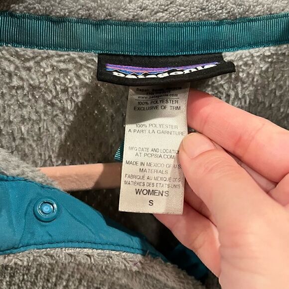 Patagonia Patagonia Re-Tool Snap-T Fleece Pullover Grey Teal Small Gorpcore - Picture 5 of 7